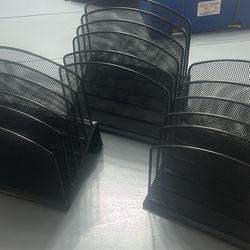 Metal Mesh Brand New Desk Organizers, 12” X 11”