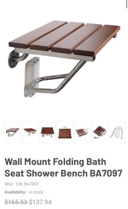 Wall Mount Folding Bath Seat Shower Bench