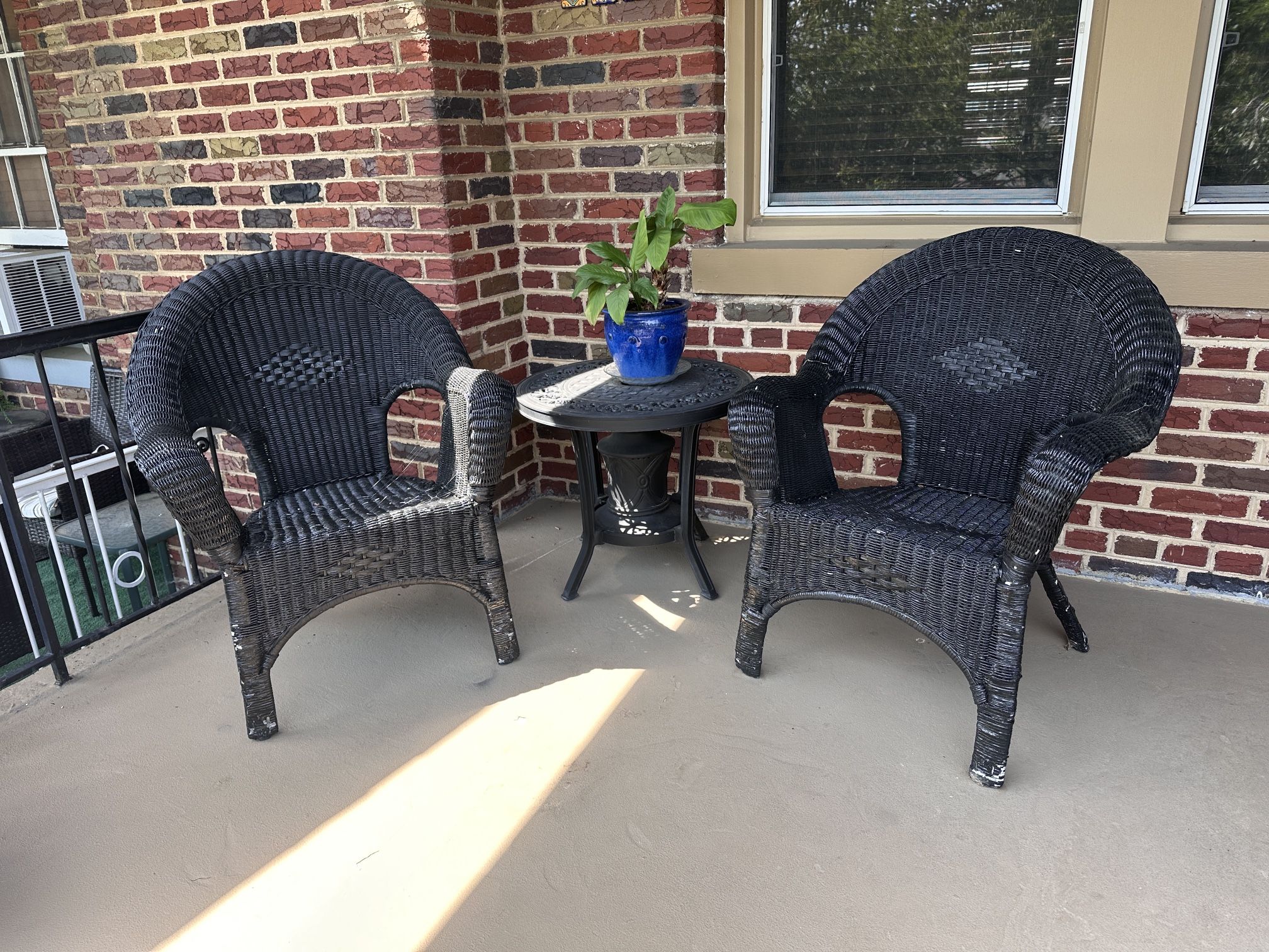 3 Piece Antique Wicker Set