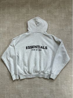 Fear of God Essentials Oatmeal Pullover Hoodie Men’s Medium Oversized Sweatshirt