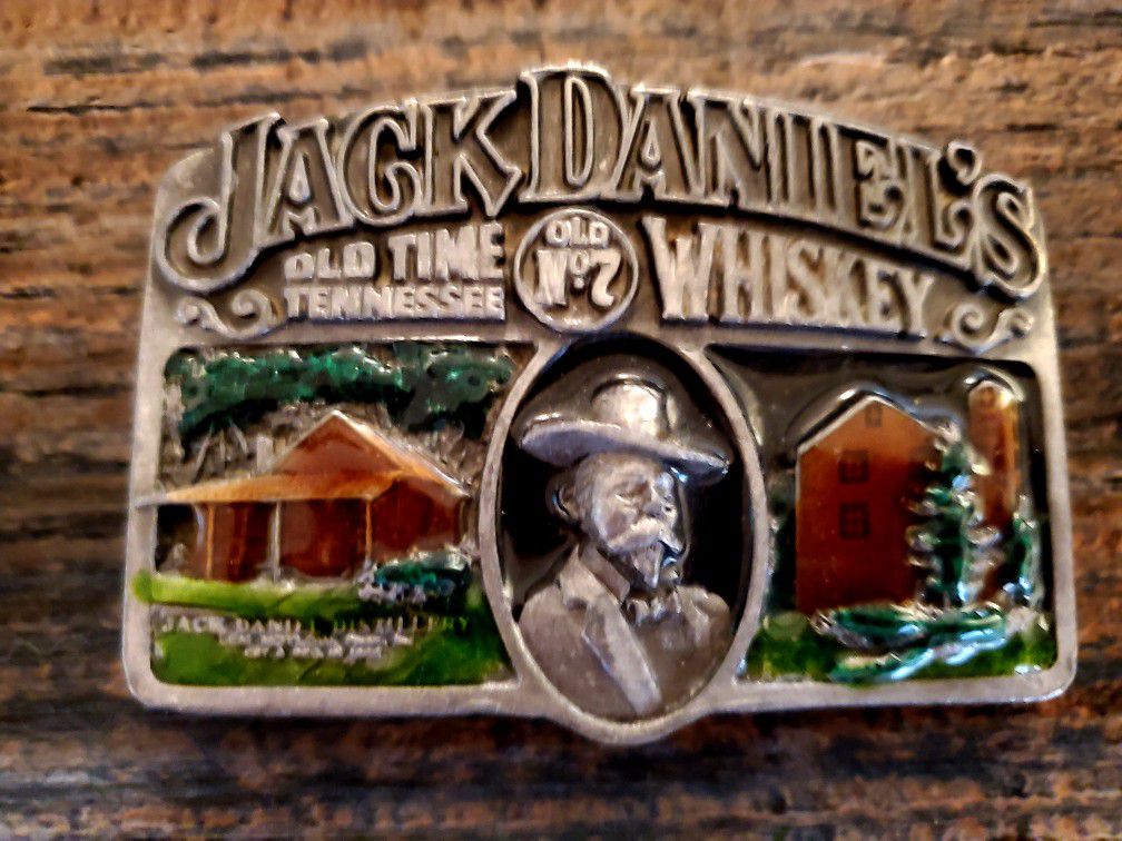Jack Daniels Pewter Belt Buckle. Very Rare Collectors Item