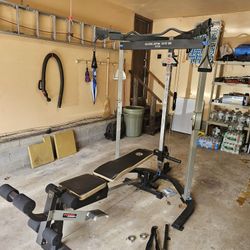 Golds gym xr30 functional trainer self spotting Olympic 2" power squat rack