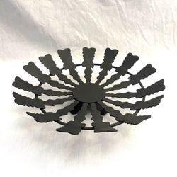 Spanish Revival Brutalist Wrought Iron Fruit Bowl Centerpiece