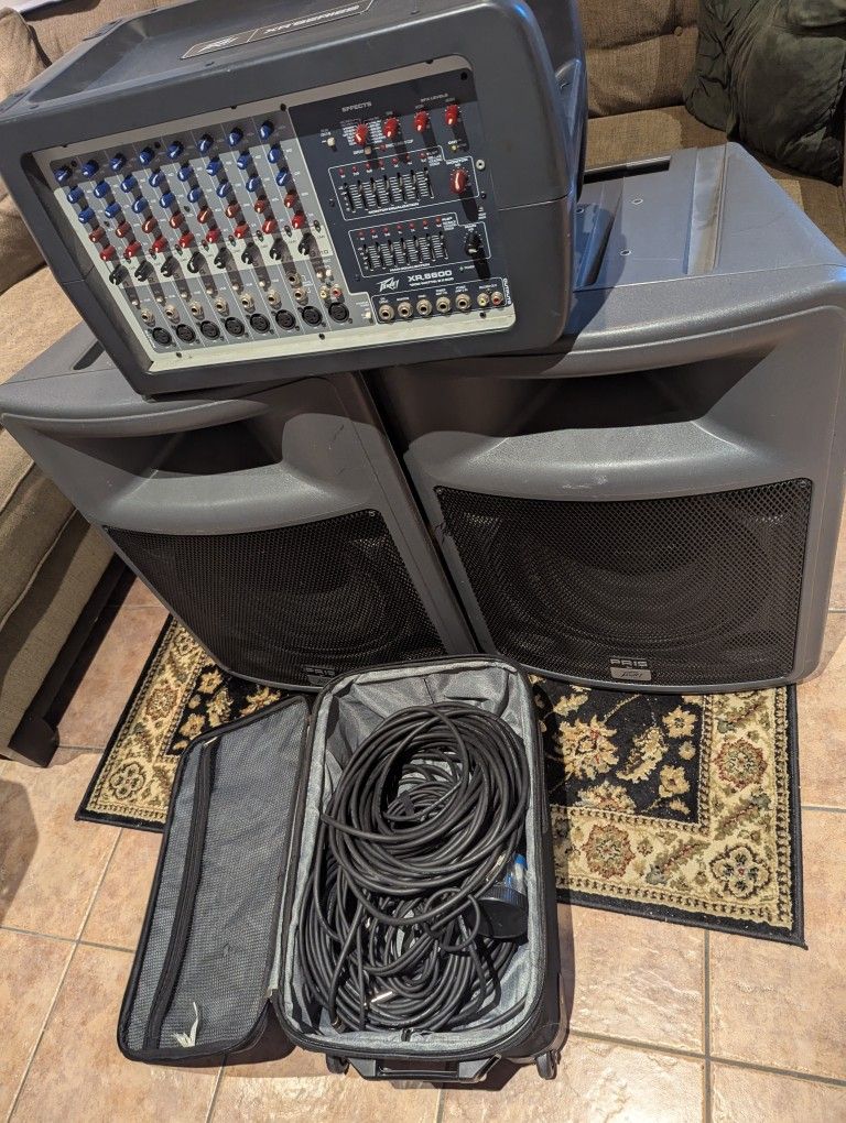 Powerful PA System! Cables & Stands Included!