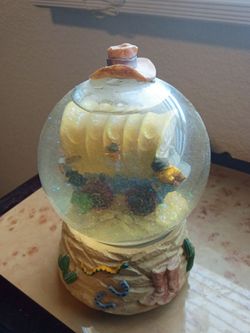 Western Cowboy Snow Globe with Covered Wagon