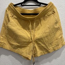 Orvis Cotton Lyocell Yellow Drawstring Shorts