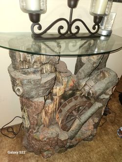 Unique Lighted Glass Top Table