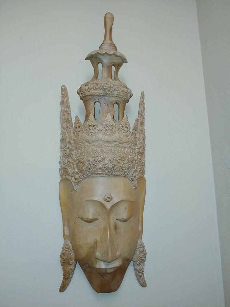 Indonesian Buddha Mask (Solid Wood)