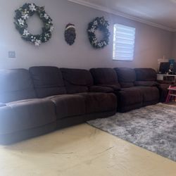 6 Seat Recliner couch 