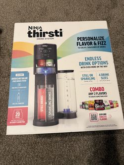 Ninja Thirsti Drink System Sparkling & Still Beverage Maker Black