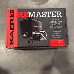 REMASTER 2-BOLT GM/FORD MASTER CYL ASSEMBLY, BLACK, 1IN BORE, LEFT PORT.