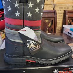 ROCKY WESTERN WORK BOOTS SIZE 7 MEN'S 