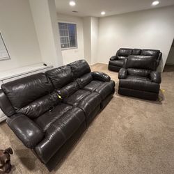 Black Leather Recliners 
