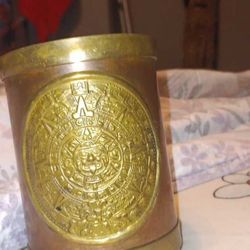 20th Century Copper/Brass Aztec Mug