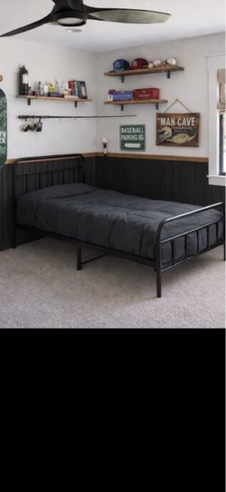 Black Metal Twin Bed Frame