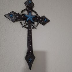Large Turquoise Star Cross