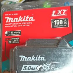 Brand New 18v Makita LxT 5.0ah Lithium Battery 