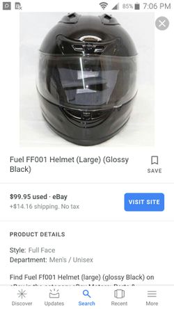 Fuel FF001 Motorcycle Helmet Size XL