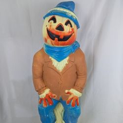 Vintage 1995 Empire 34" Pumpkin Head Scarecrow Lighted Halloween Blow Mold