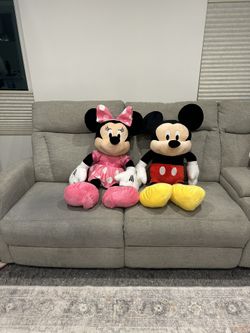 Authentic Disney 3ft Mickey & Minnie Plush