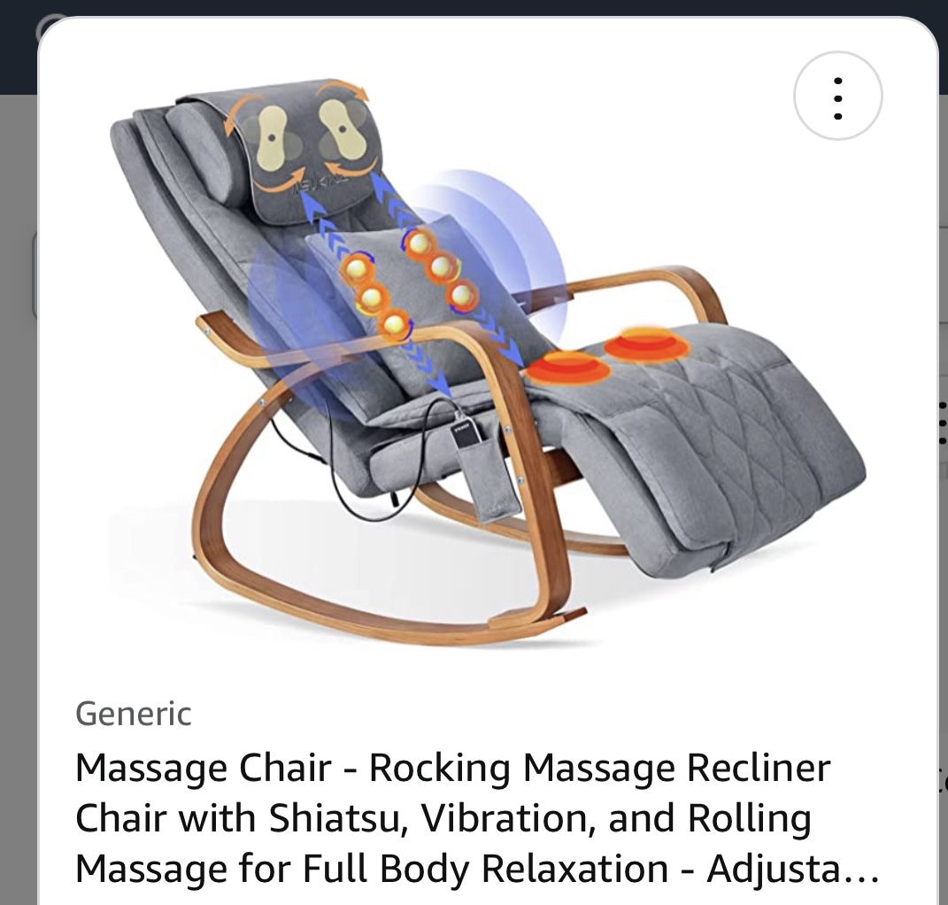 New In Box Massage Rocking Chair Recliner  $275