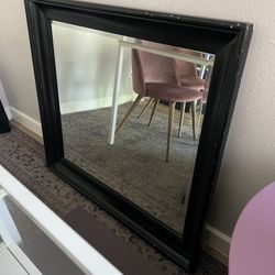 Large Mirror With Wooden Frame 36 X 39”