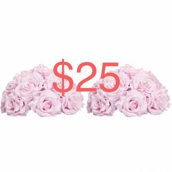 Flower Centerpieces for Wedding Tables: 2 Pcs 9.5 inch Diameter Pearl Inlaid Purple Silk Rose Artificial Flower Ball for Weddings Party Birthday Brida