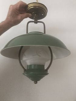 Vintage 1950 ceiling light fixture made in Brooklyn New York
