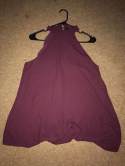 Burgundy Halter Top Dress