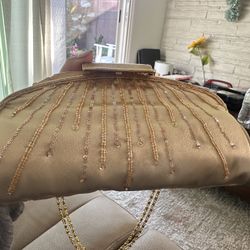 Gold Beaded Dressy Purse