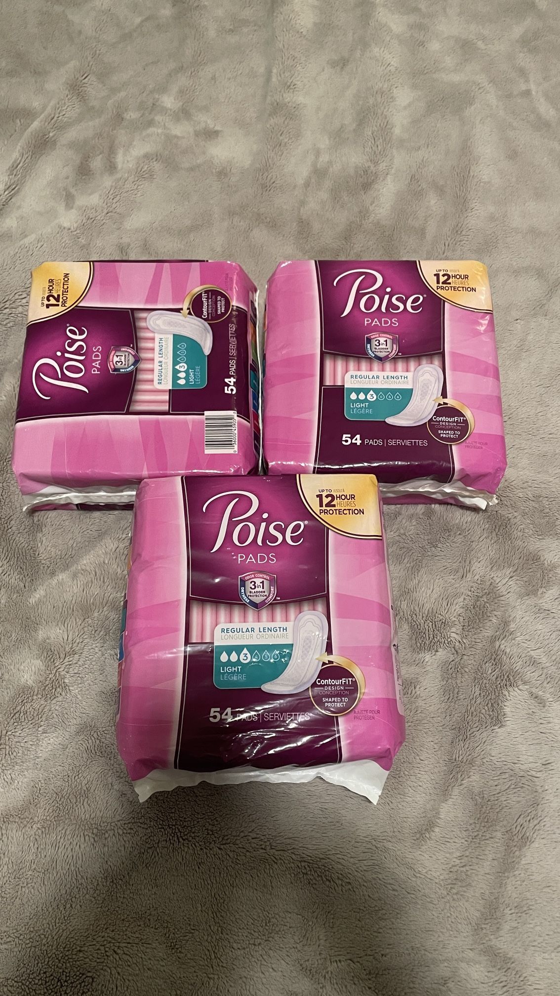 Poise pads large bags bundle $15