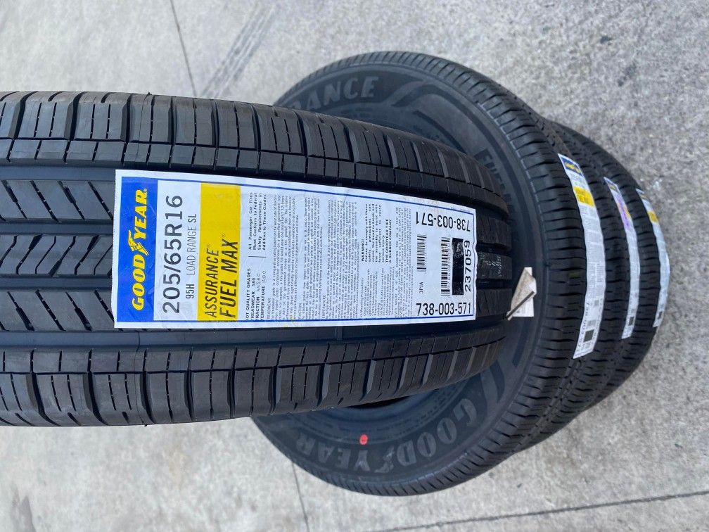 205/65/16 goodyear assurnce fuel max BRAND NEW TIRES LLANTAS NUEVAS