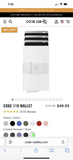 Code 118 Wallet Limited Edition Glow In The Dark