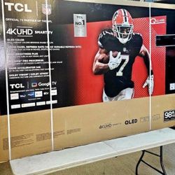98 Tcl Smart 4k Hdtv In Box 6 Month Warranty Free Delivery 