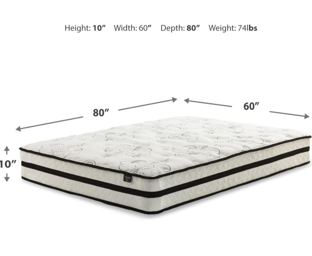 10 Inch Medium Firm Hybrid Mattress with Cooling Gel Memory Foam for Pressure Relief