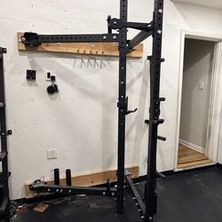 Titan x-3 folding power rack. Lifting cage, 90” x 41”