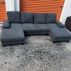 Gray U Sectional Couch 🚛 SAME DAY DELIVERY