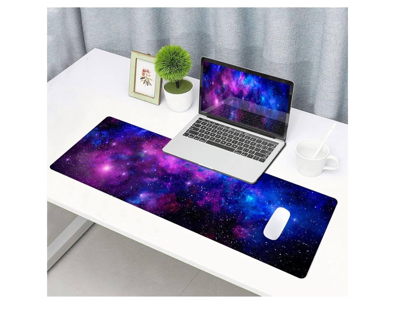 Large Purple π Galaxy Desk Pad Size: 31.5 X 11.8 Inches