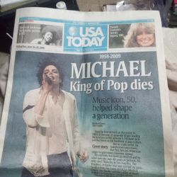 17-Yrs old U. S. A. newspaper M. Jackson/F. Fawcett Exclusive 