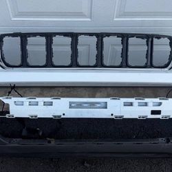 WHITE JEEP GRAND CHEROKEE 2022 2023 2024 2025 2026 FRONT BUMPER