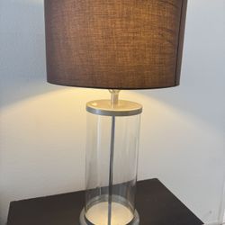 Glass Cylinder Table Lamp 32”