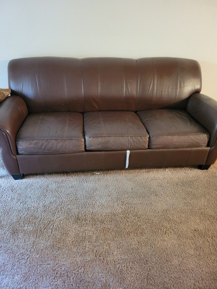 Brown Leather Sofa Bed
