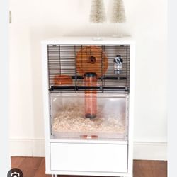 Omlet White Gerbil & Hamster Cage With Storage