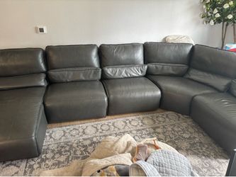 Costco Premium Leather Power Reclining Sectional