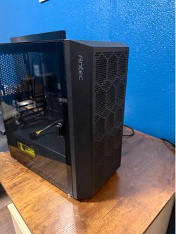 Gaming pc case with power supply