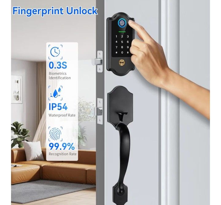 Fingerprint Door Lock ( Brand New, Never Used ) For $50