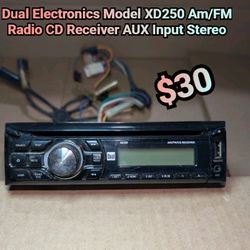 Dual Electronics Model XD250 Am/FM Radio CD Receiver AUX Input Stereo