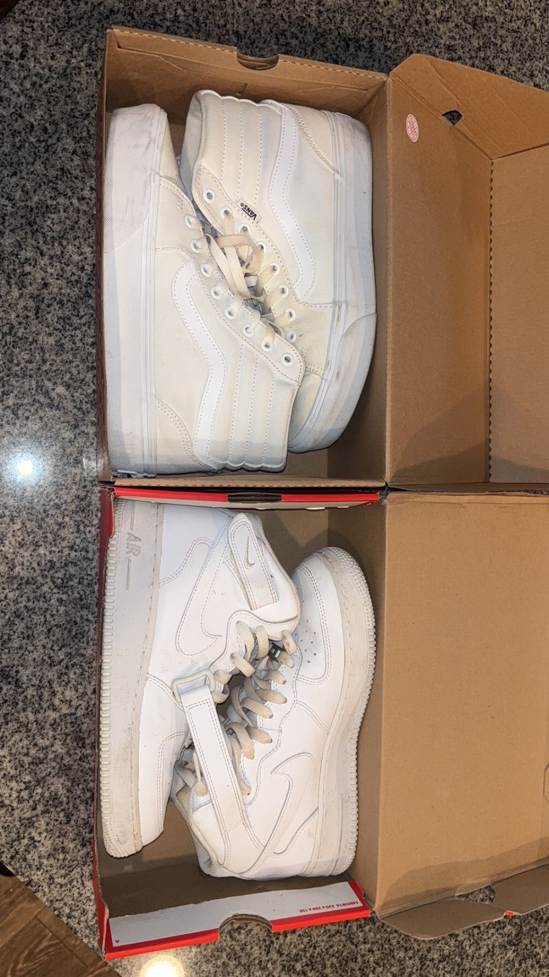 vans and air force 1 mid