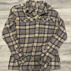 Patagonia Fjord Flannel Shirt 100% Organic Cotton Long-Sleeve Mens Size Small