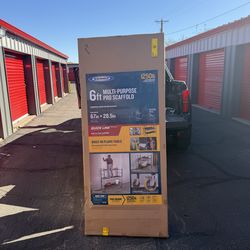 Werner 6.0 ft x 6.2 ft x 2.5 ft D Steel Multi-Purpose Rolling Scaffold, 1250 lbs. load capacity